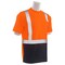 Erb Safety T-Shirt, Birdseye Mesh, Shrt Slv, Class 2, 9006SB, Hi-Viz Orng/Blk, 3XL 62411